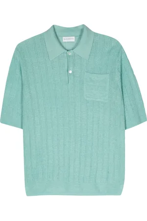 BALLANTYNE Open-knit linen polo shirt