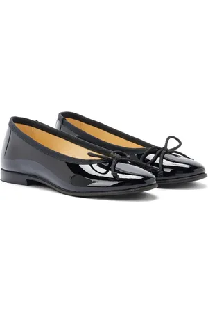 Andanines Bow leather ballerina shoes
