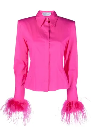 GIUSEPPE DI MORABITO Feather-trim detail shirt
