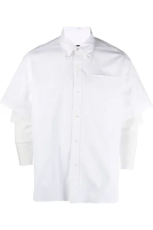 UNDERCOVER Double-layered long-sleeved cotton shirt