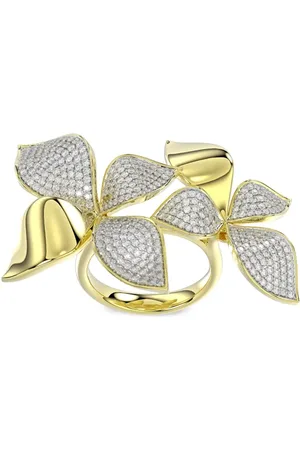 Marchesa Notte 18kt gold Wild Flower diamond ring
