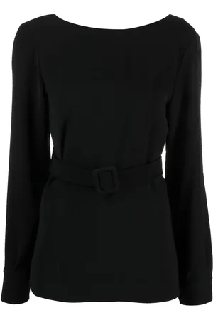 P.A.R.O.S.H. Belted long-sleeved blouse