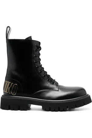 Moschino Logo-embossed ankle boots