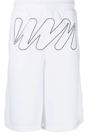 OFF-WHITE Wave Outl Diagonal mesh shorts