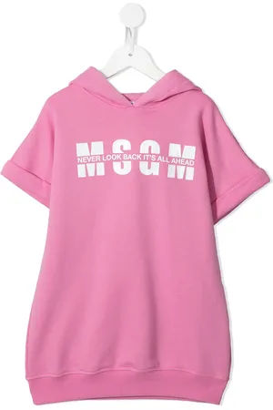 Msgm Logo print hooded dress