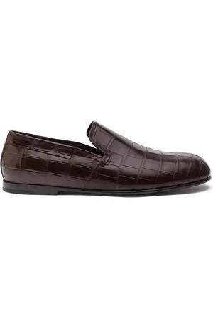 Dolce & Gabbana Crocodile-embossed leather loafers