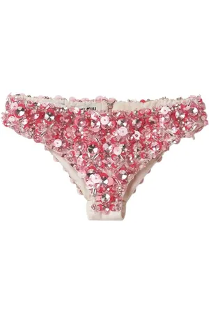 Miu Miu Sequin-embellished slip-on briefs