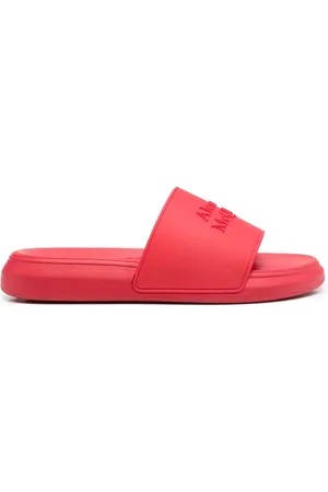 Alexander McQueen Embossed logo slides