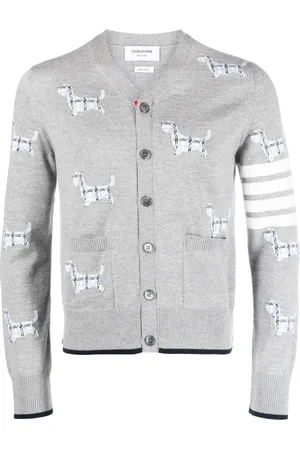 Thom Browne Hector-motif 4-Bar cardigan