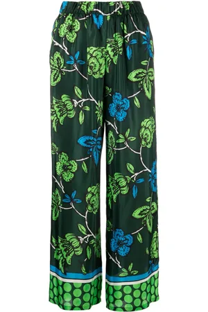 P.A.R.O.S.H. Floral-print silk trousers