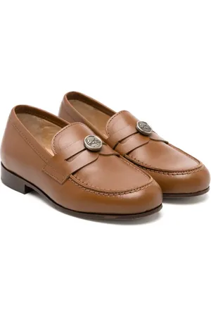 Etro Pegaso-plaque leather loafers