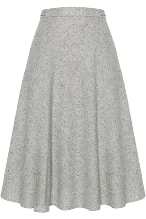 Thom Browne A-line speckle-knit midi skirt