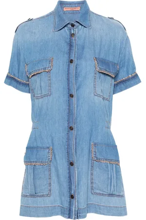 ERMANNO SCERVINO Chain-trim chambray shirt