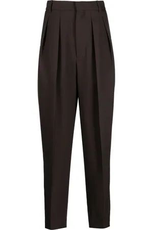 Random Identities Tapered box-pleated trousers