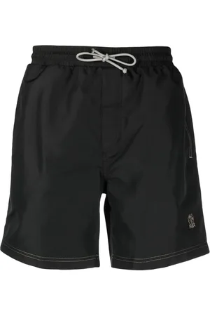 Brunello Cucinelli Logo-embroidered swim shorts