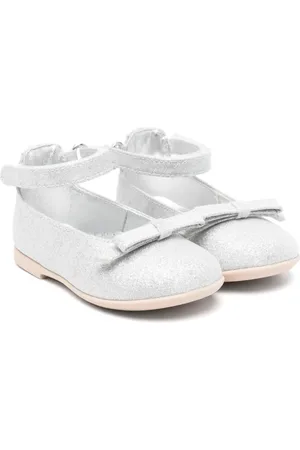MONNALISA Bow-detail touch-strap ballerinas
