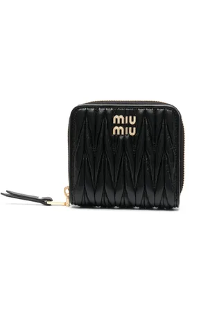 Miu Miu Matelassé zip-around leather purse