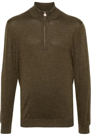 Kiton High-neck mélange-effect jumper