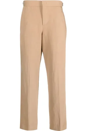 PT Torino Straight-leg linen-cotton blend trousers