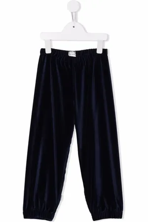 Il gufo Velvet-effect track pants
