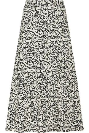 ROSETTA GETTY Abstract-print maxi skirt
