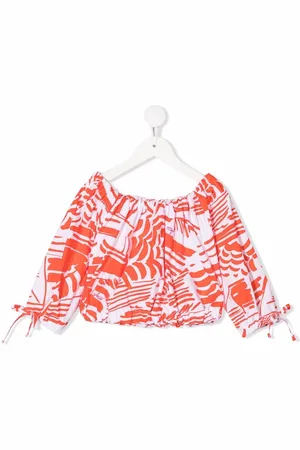 Msgm Tie-dye long-sleeve blouse
