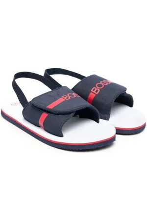 HUGO BOSS Logo-print slingback sandals
