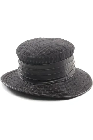 Hermès 2010s woven-check hat