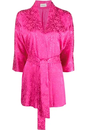 P.A.R.O.S.H. Floral-jacquard tie-waist jacket