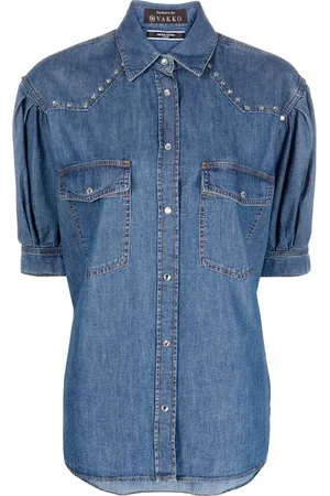 Jacob Cohen Crystal-embellished denim shirt