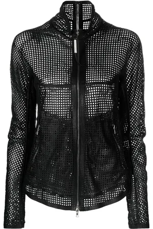 ISAAC SELLAM EXPERIENCE Sheer mesh zip-up jacket
