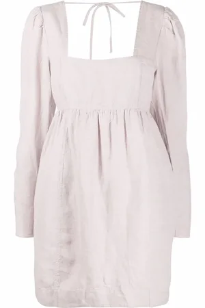 Ganni Babydoll hemp mini dress