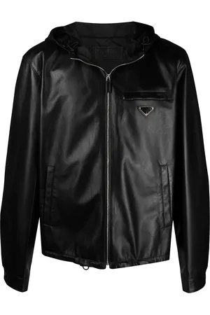 Prada Logo-plaque zipped jacket