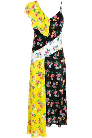 Msgm Floral-print asymmetric dress