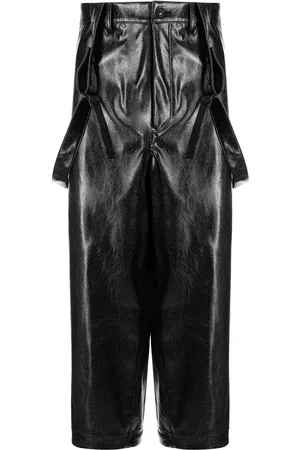 YOHJI YAMAMOTO Faux leather dungarees