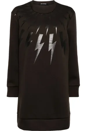 Neil Barrett Lightening Bold printed minidress