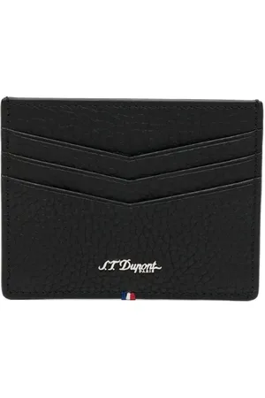 S.T. Dupont Logo-lettering leather card holder
