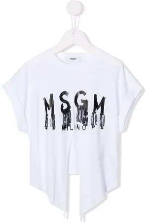 Msgm Logo asymmetric T-shirt
