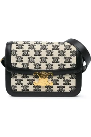 Céline 2020 Embroidered Canvas Triomphe crossbody bag