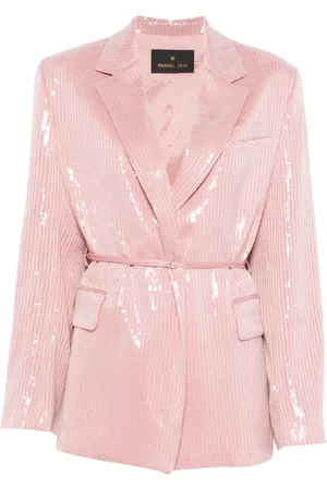 Manuel Ritz Sequinned belted blazer