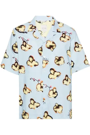 Paul Smith Orchid-print short-sleeve shirt