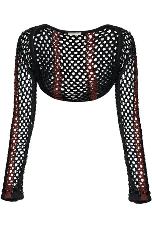 Diotima Gala crystal-embellished mesh shrug