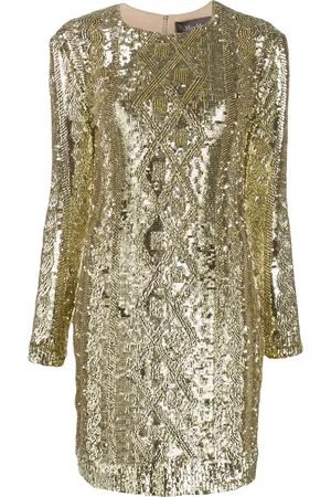 Max Mara Sequin embroidered fitted dress