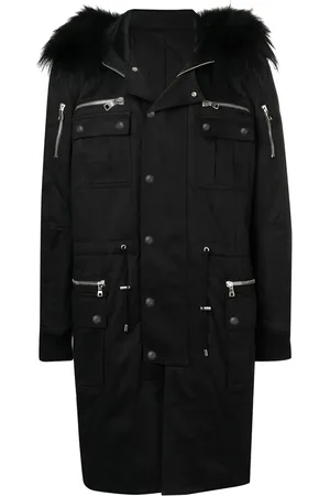 Balmain Faux-fur trim parka