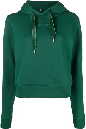 Tommy Hilfiger Logo-embroidered long-sleeve hoodie