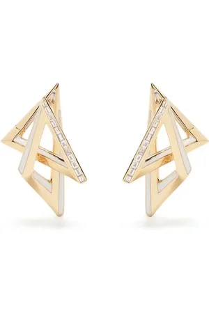 STEPHEN WEBSTER 18kt yellow Vertigo Acute diamond earrings