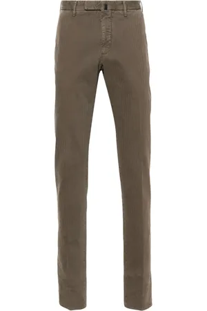 Incotex Striped mid-rise tailored trousers