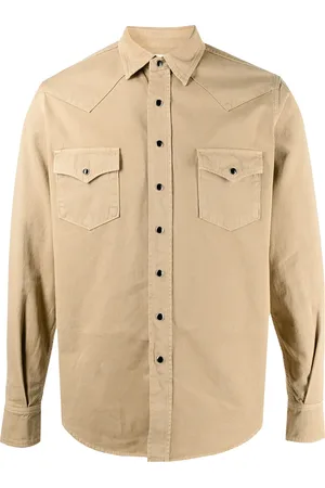Saint Laurent Stonewashed western denim shirt