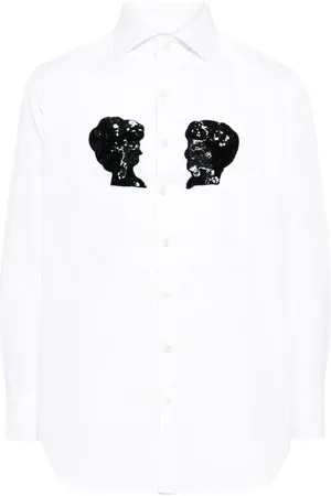 BODE Sequin-embellished cotton shirt