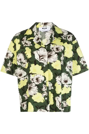 Msgm Floral-print short-sleeve shirt